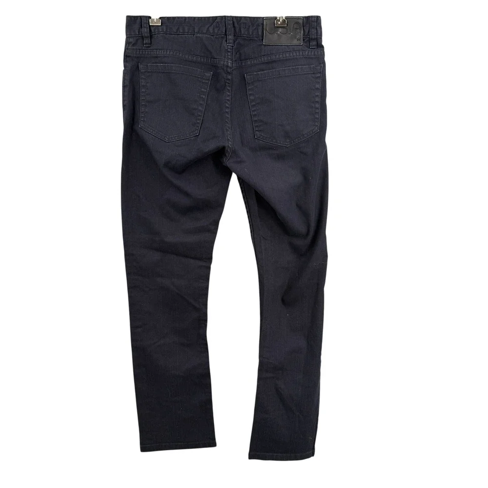 John Varvatos Button Fly Jeans Dark Blue Slim Straight Mens 33x31